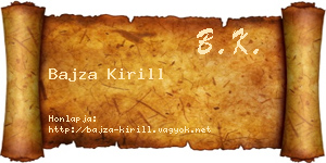 Bajza Kirill névjegykártya